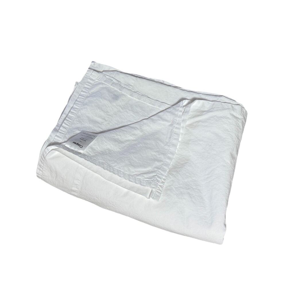 Casper 100% Cotton Flat Sheet Queen Size Solid White Luxury Bedding